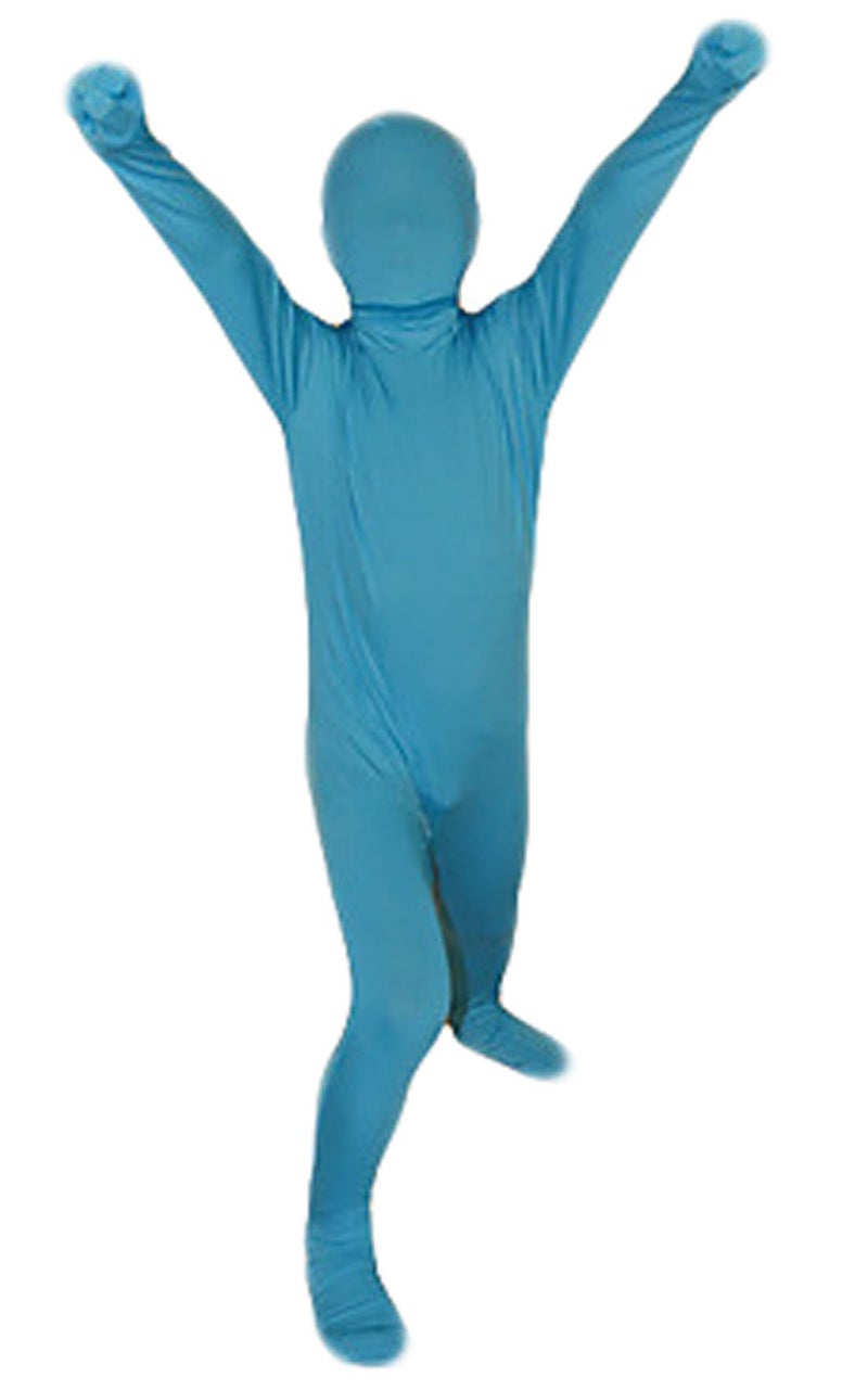 Seeksmile Kids Costume Full Body Zentai Suit (Large, Sky Blue) - Image 3